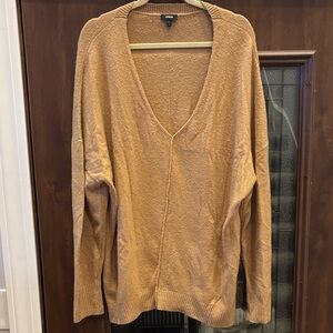 Express Camel Oversized Knit Sweater